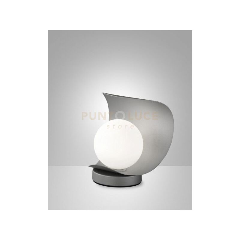 foto del prodotto adria da tavolo argento 1 luce a led 3000k 6w 540 lm in metallo e vetro dimmerabile