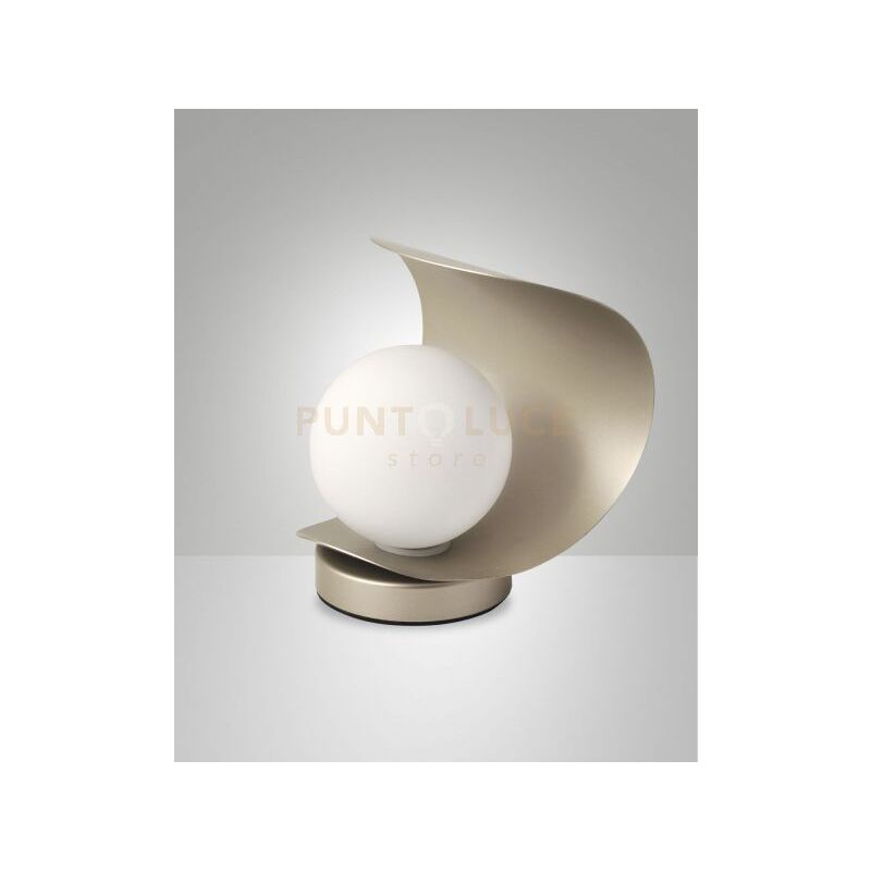 foto del prodotto adria da tavolo oro opaco 1 luce a led 3000k 6w 540 lm in metallo e vetro dimmerabile