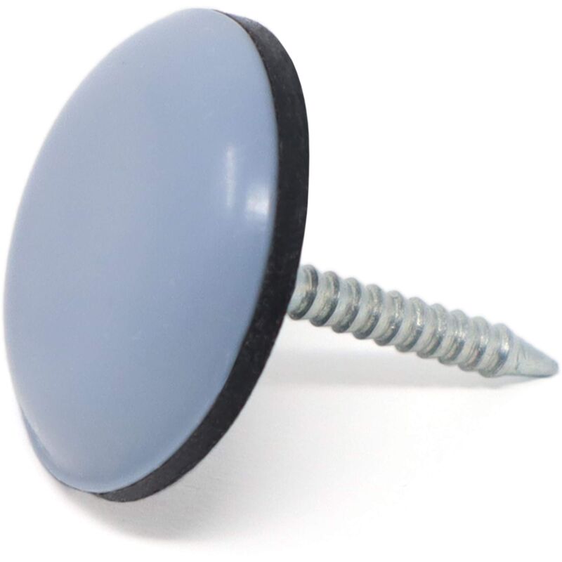 foto del prodotto adsamm 16 x scivoli in ptfe con chiodo grigio azzurri 20 mm tondi pad in ptfe e gomma con chiodo piedini protettivi per arredi adsamm 