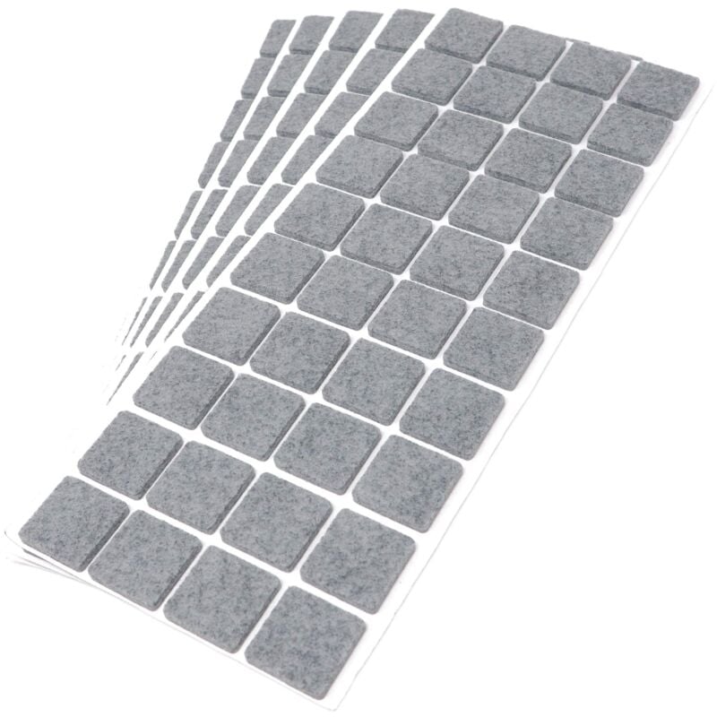 foto del prodotto adsamm 200 x feltrini autoadesivi grigio 25x25 mm quadrato piedini per mobili in feltro da 3.5 mm di spessore pad protettivi per arredi