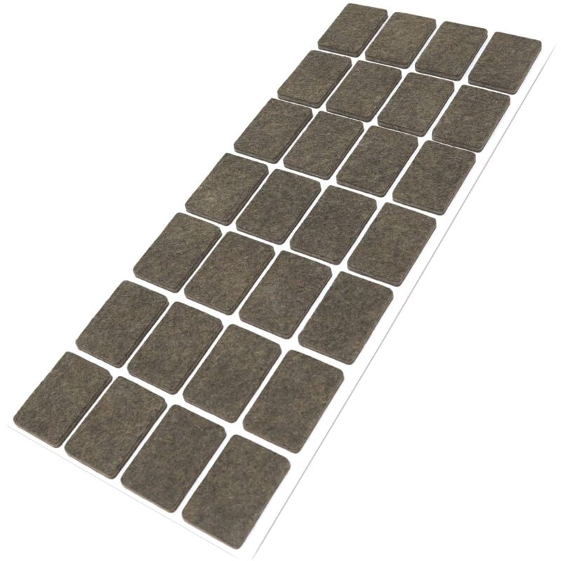 foto del prodotto adsamm 28 x feltrini autoadesivi marrone 20x30 mm rettangolare piedini per mobili in feltro da 3.5 mm di spessore pad protettivi per arredi