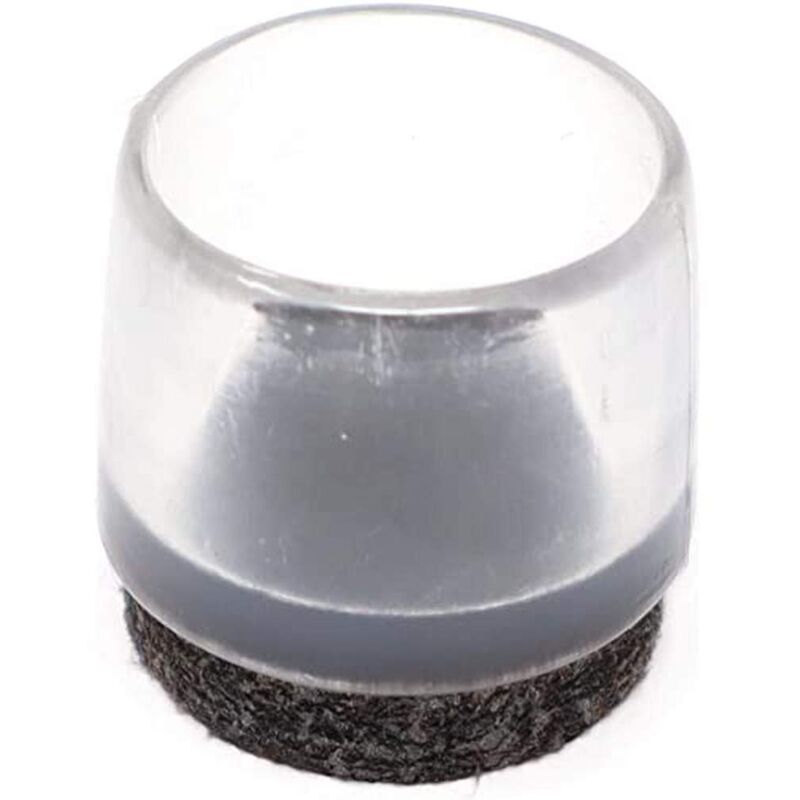 foto del prodotto adsamm 32 x puntali avvolgenti esterni con feltro trasparenti 17 18 mm tondi piedini in eva con base in feltro per gambe di mobili