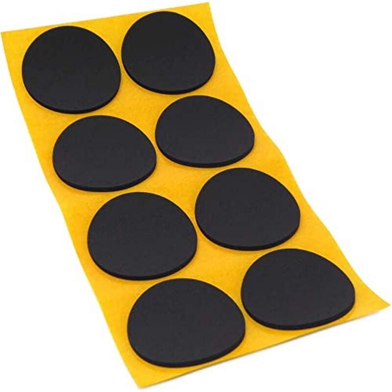 foto del prodotto adsamm 8 x antiscivolo autoadesivi neri 50 mm tondi piedini adesivi antisdrucciolo in gomma espansa epdm cuscinetti protettivi per arredi