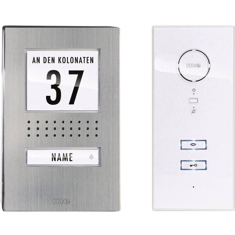 foto del prodotto adv 111 ww audio vistadoor citofono cablato kit completo casa monofamiliare acciaio inox, bianco m e modern electronics