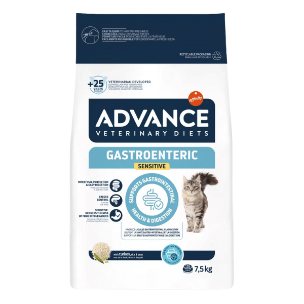 foto del prodotto advance veterinary diets gastroenteric sensitive cat - 1,5 kg - dieta veterinaria per gatti - 1 ordine scegli lo sconto bzr5 bzr20 200 punti fedeltà