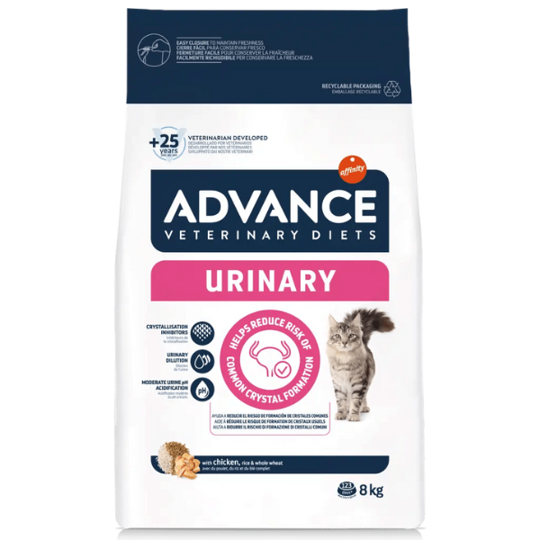 foto del prodotto advance veterinary diets urinary cat 8 kg dieta veterinaria per gatti 1 ordine scegli lo sconto bzr5 bzr20 200 punti fedelt 
