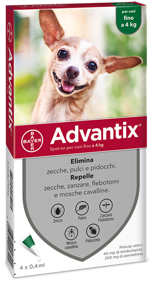 foto del prodotto advantix spot on 4pip 0-4kg