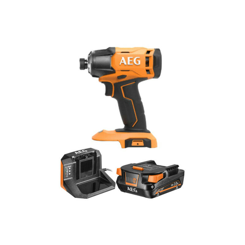 foto del prodotto aeg confezione avvitatore a impulsi bss18c2 0 18v 1 batteria 2.0ah 1 caricatore setl1820s