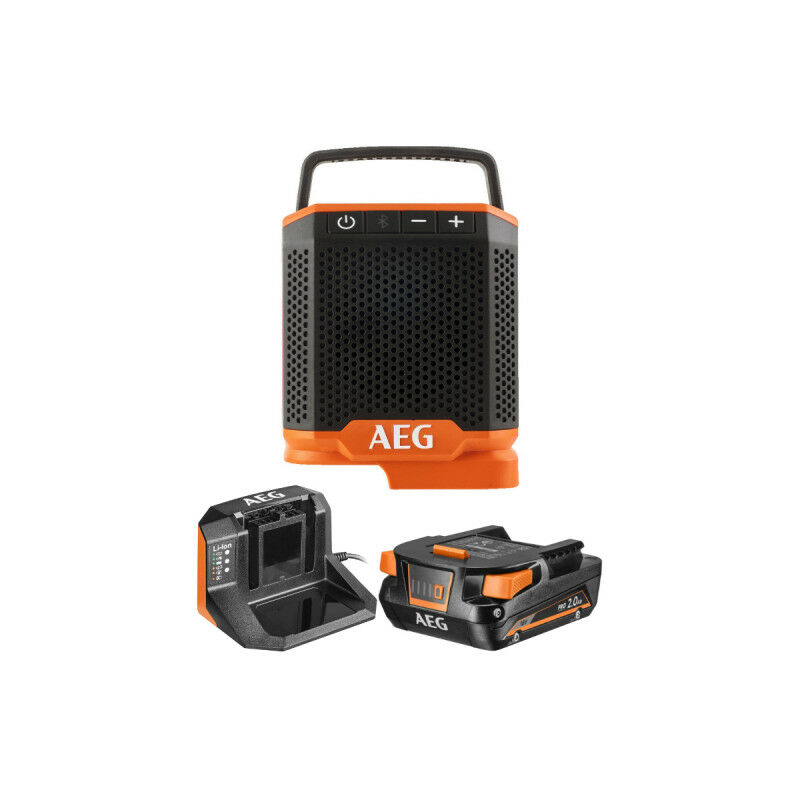 foto del prodotto aeg confezione radio bluetooth brsp18 0 18v 1 batteria 2.0ah 1 caricatore setl1820s