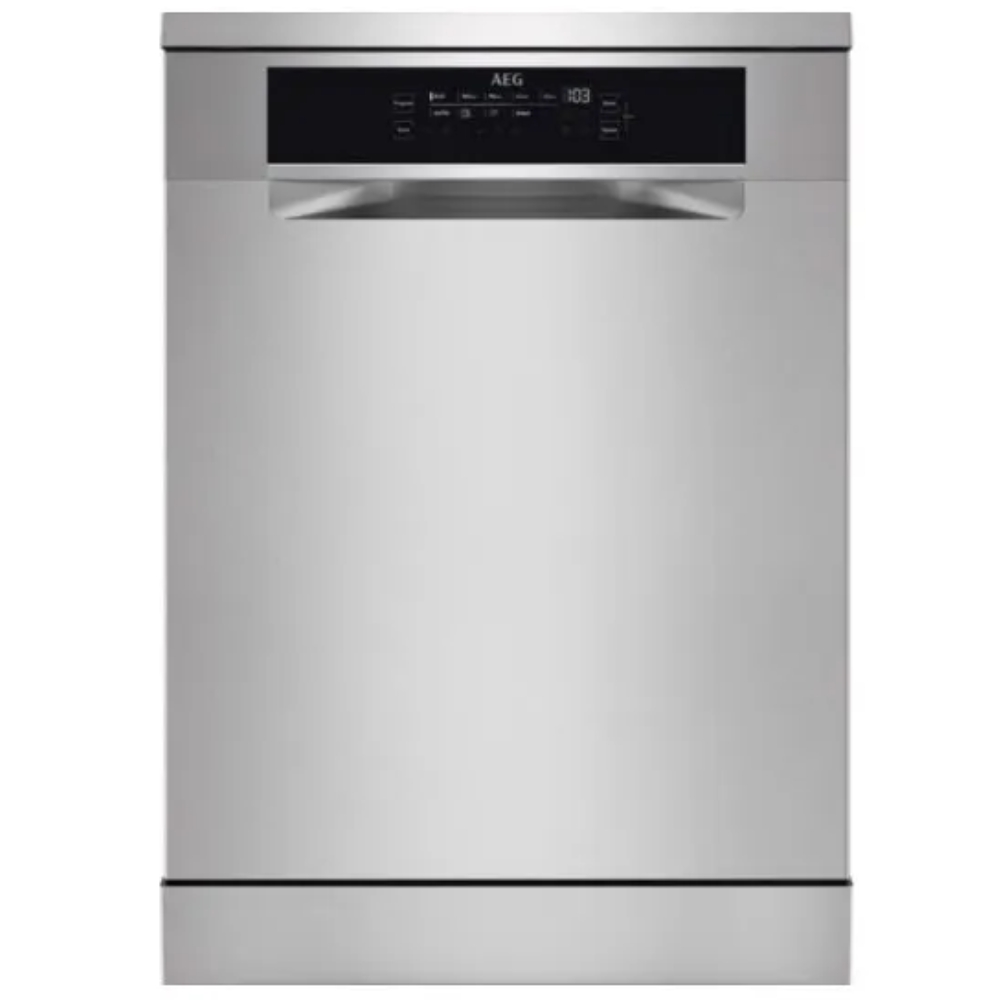foto del prodotto aeg ffb76707pm lavastoviglie libera installazione 14 coperti inverter 3 cestelli classe a inox