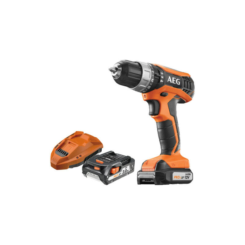 foto del prodotto aeg impatto trapano 12v commerciante gen iii bsb12g3li 202c 2 batterie 2.0ah 1 caricabatterie