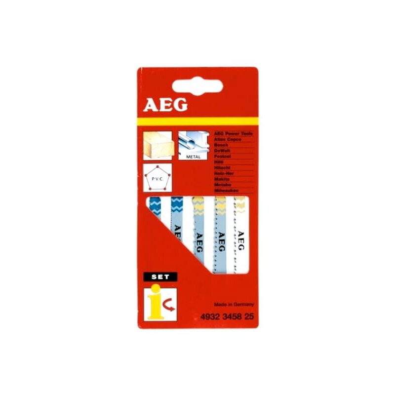 foto del prodotto aeg lame per seghetto alternativo t assortite per 5 per seghetto alternativo a.e.g.