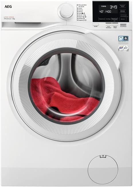 foto del prodotto aeg lr7g84gw lavatrice caricamento frontale 8 kg 1400 giri min a bianco