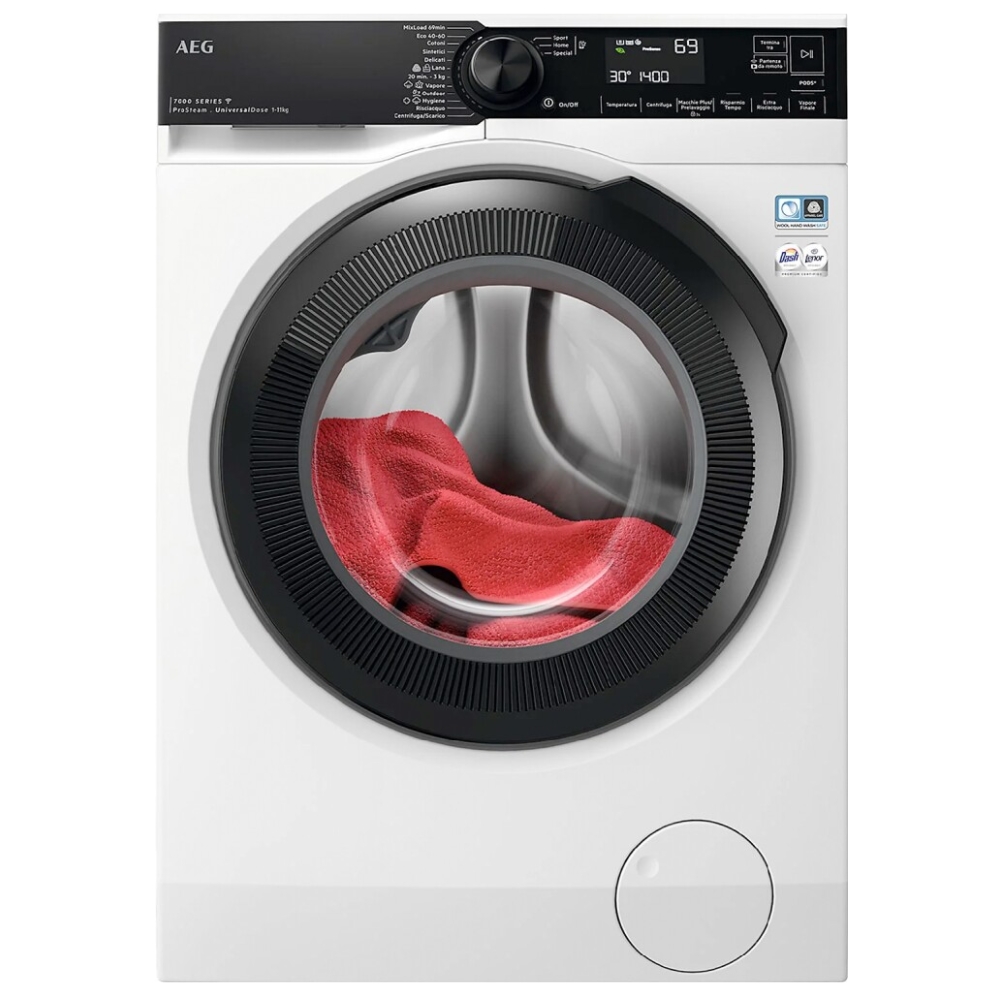 foto del prodotto aeg lr7h116by lavatrice 11 kg centrifuga 1600 giri inverter vapore classe a