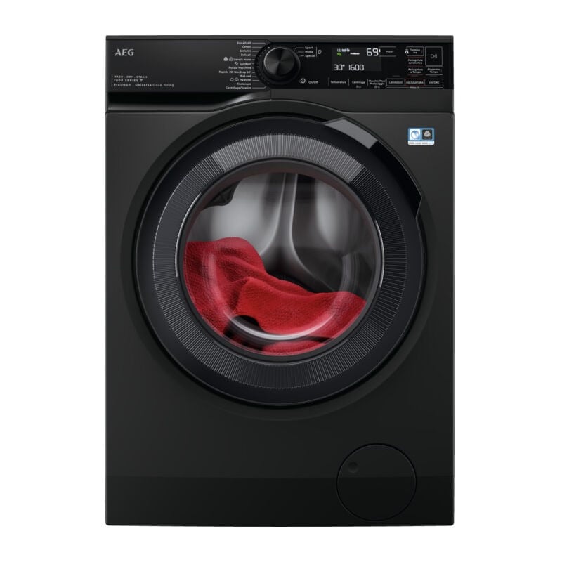 foto del prodotto aeg lwr7black. tipo di carica caricamento frontale, posizionamento dell apparecchio libera installazione, colore del prodotto nero. capacit di