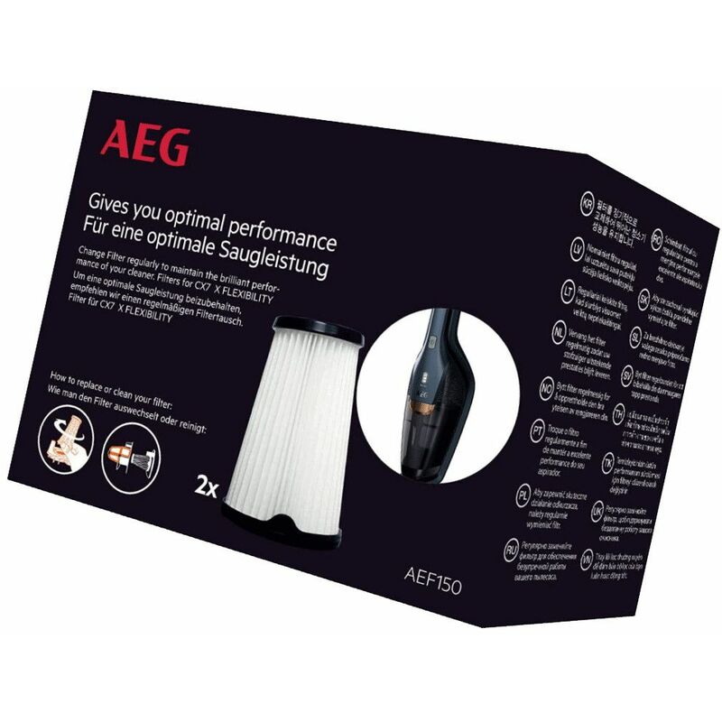 foto del prodotto aeg pacchetto di 2 filtri aef150 originali aspirapolvere 4356276