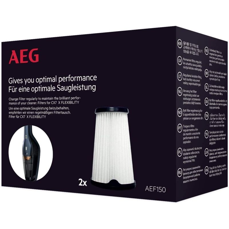 foto del prodotto aeg pacchetto di 2 filtri aef150 originali aspirapolvere 43562767319599030828