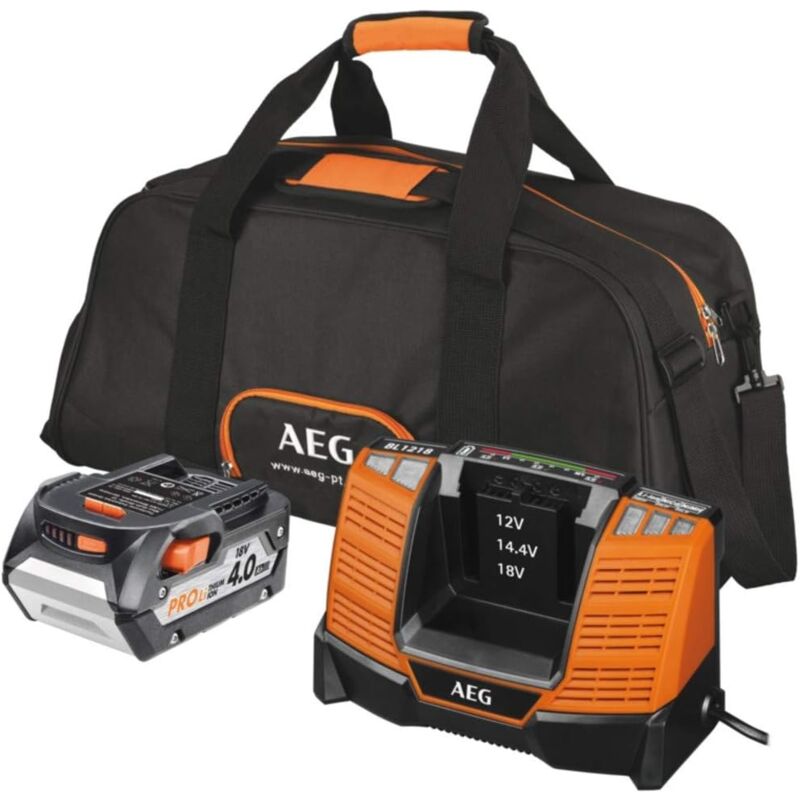 foto del prodotto aeg pack pro lithium 4,0 ah 18 v con borsa di trasporto set l1840 bl