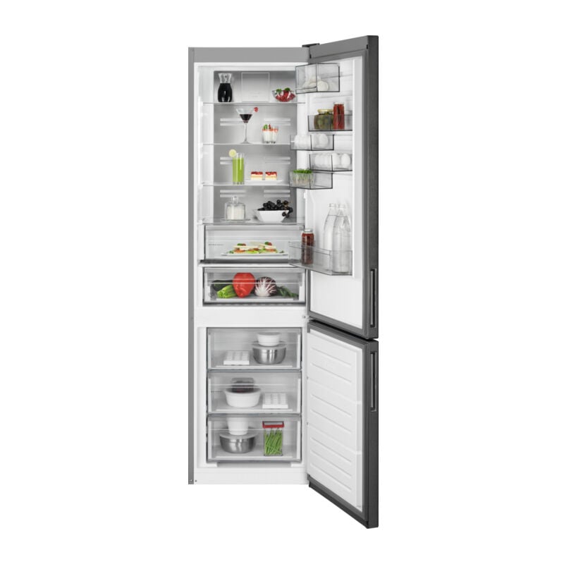 foto del prodotto aeg rcb736d5mb. capacit netta totale 367 l. cerniera porta destra, tipo di display lcd. emissione acustica 39 db. capacit netta frigorifero 