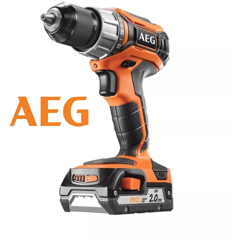 foto del prodotto aeg trapano avvitatore compatto bs18c2 li 202c 18v a batteria 60nm 13mm