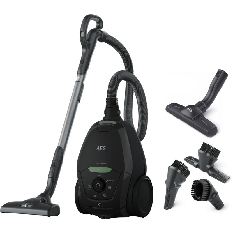 foto del prodotto aeg vx82 1 ko 900258509, aspirapolvere da pavimento con sacchetto, 75 materiale riciclato, nero