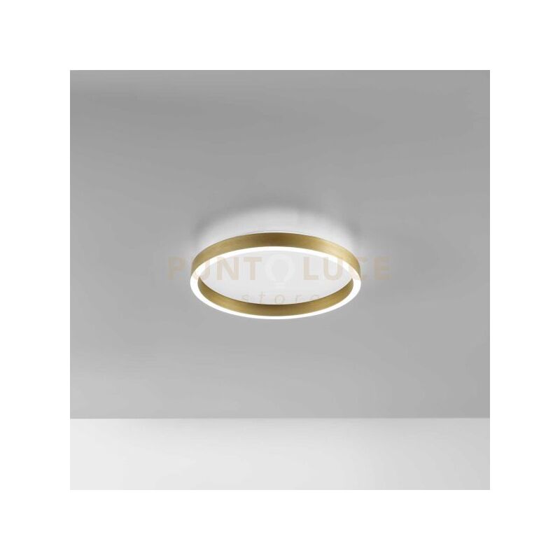 foto del prodotto aela p p plafoniera a led in alluminio oro 1800 1900lm 3000 4000k 30w 6w d.40cm