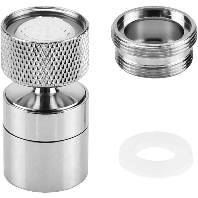 foto del prodotto aeratore per rubinetto a risparmio idrico in ottone, confezione da 2, filtro universale per rubinetto, spruzzatore a schermo a 360 , rubinetto doccia