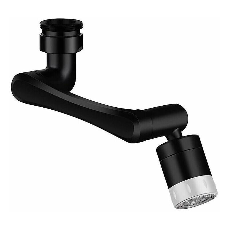 foto del prodotto aeratore per rubinetto girevole 1080 360 gradi, colore nero. ulisem