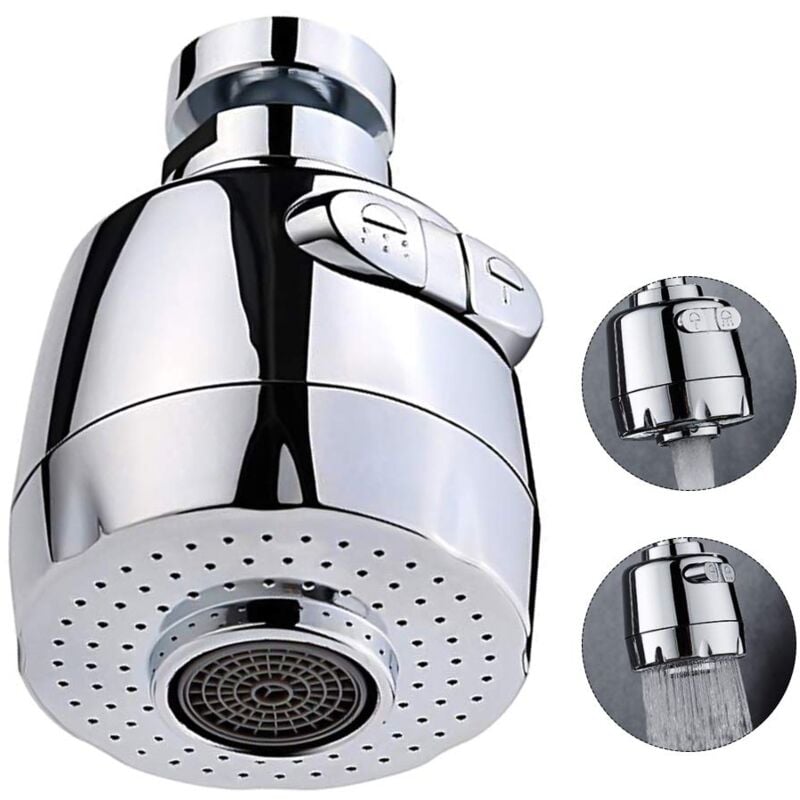 foto del prodotto aeratore per rubinetto girevole a 360 gradi 2 modalit di regolazione per cucina e bagno corto 