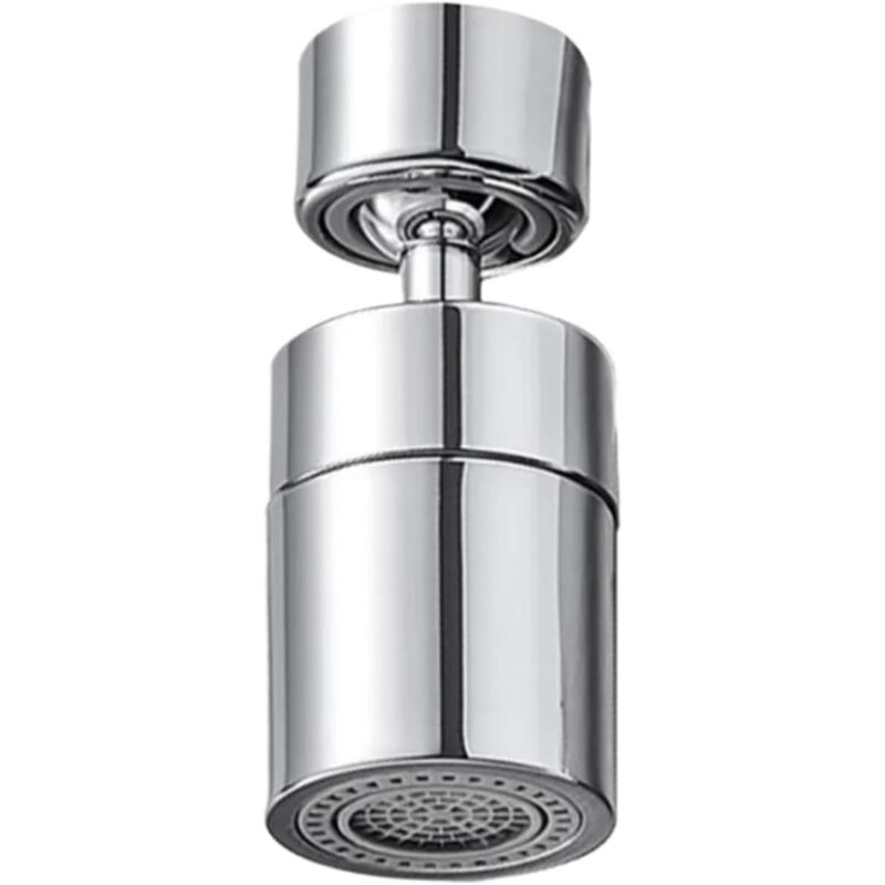 foto del prodotto aeratore per rubinetto ymyny argento , ugello girevole a 360 per rubinetto da cucina, aeratore a 2 modalit r