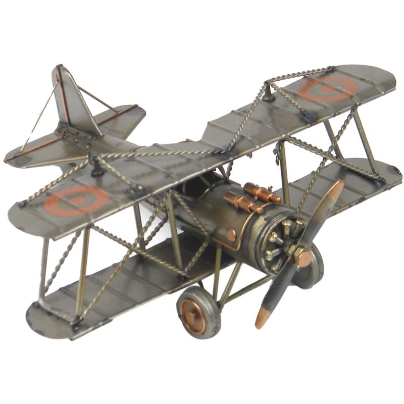 foto del prodotto aereo vintage in metallo per collezionisti, decorazione da scrivania e regali originali, design classico e dettagliato