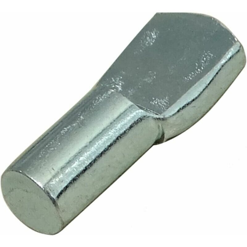 foto del prodotto aerzetix confezione da 100 pioli per mensole 5mm con estremit piatta a pressione reggimensola in acciaio zincato colore argento fissaggio