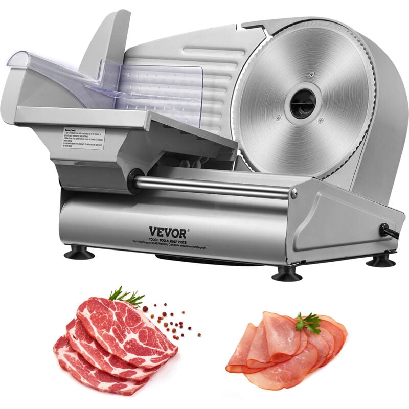 foto del prodotto affettatrice di carne, affettatrice elettrica da 180 w con lama in acciaio inossidabile sus420 da 7,5 e protezione lama, spessore regolabile da 0 a