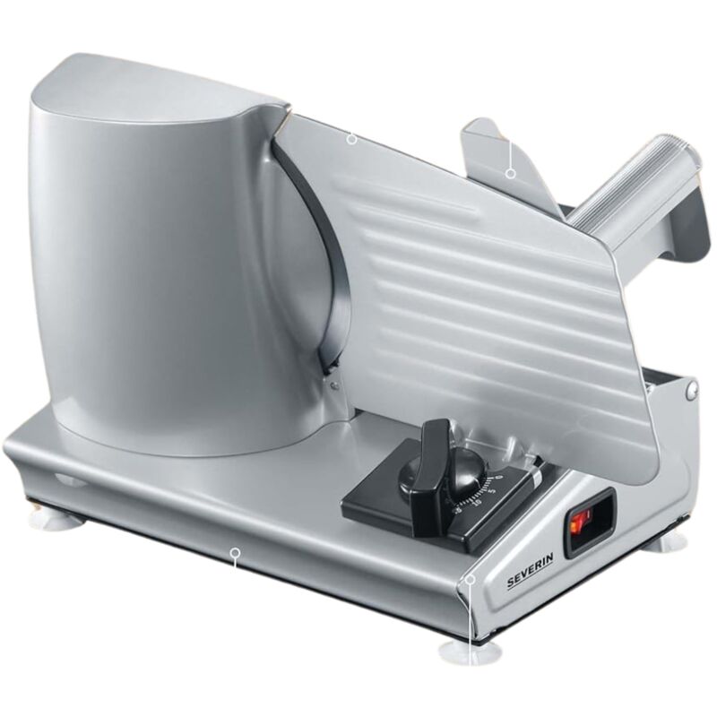 foto del prodotto affettatrice elettrica 180w 19cm silver - as3915 severin
