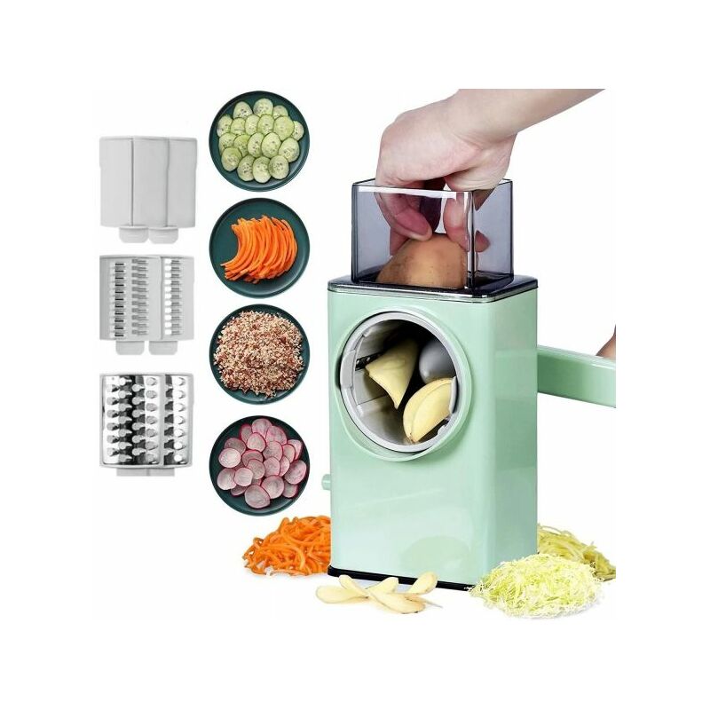 foto del prodotto affettatrice manuale a manovella multifunzione affetta taglia verdure