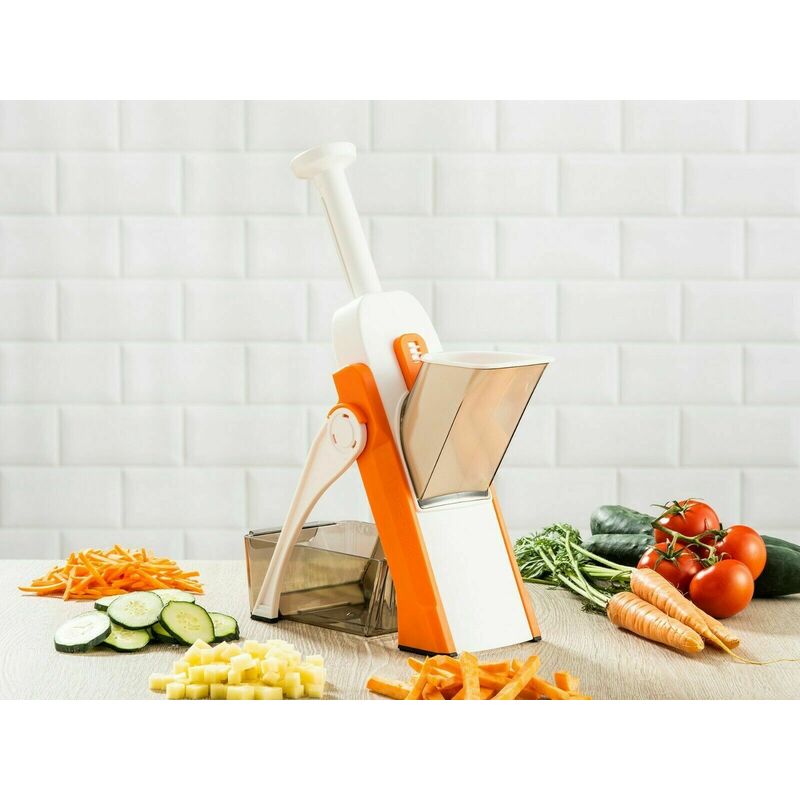 foto del prodotto affettatrice manuale affetta taglia verdure mandolina julienne regolabile