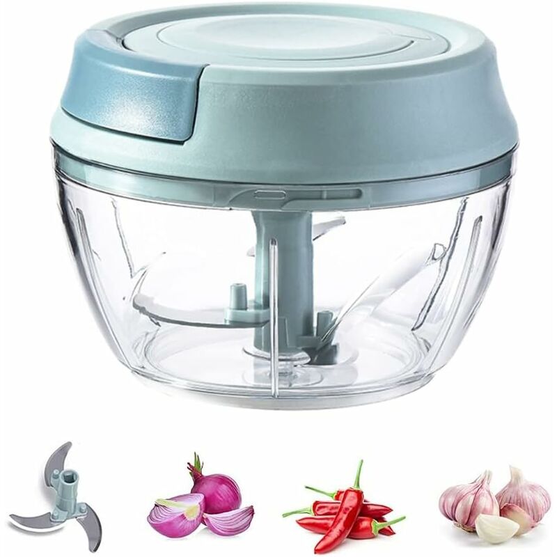 foto del prodotto affettatrice manuale per cipolle, affettaverdure da 500 ml affettatrice manuale per cipolle sesamo, adatta per verdure, frutta, aglio, pappe, noci