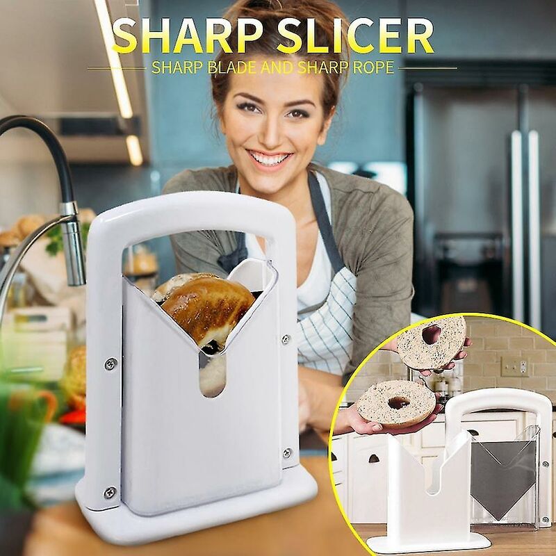 foto del prodotto affettatrice per bagel portatile staccabile affettatrice per bagel perfetta per ogni tostapane