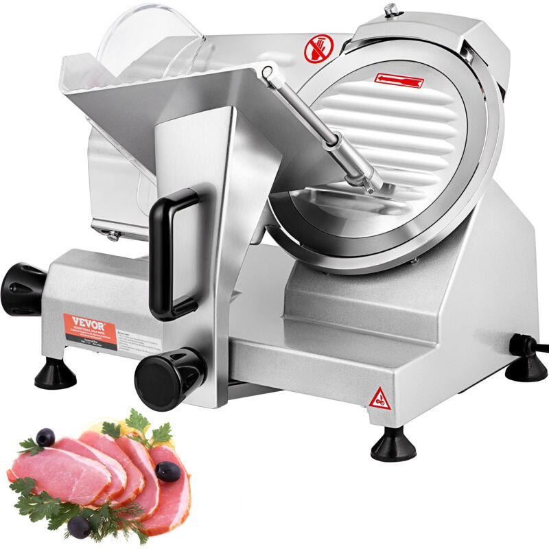 foto del prodotto affettatrice professionale, affettatrice elettrica gastronomia 200w, affettatrice 350 400 giri min con lama in acciaio al carbonio da 8 ,