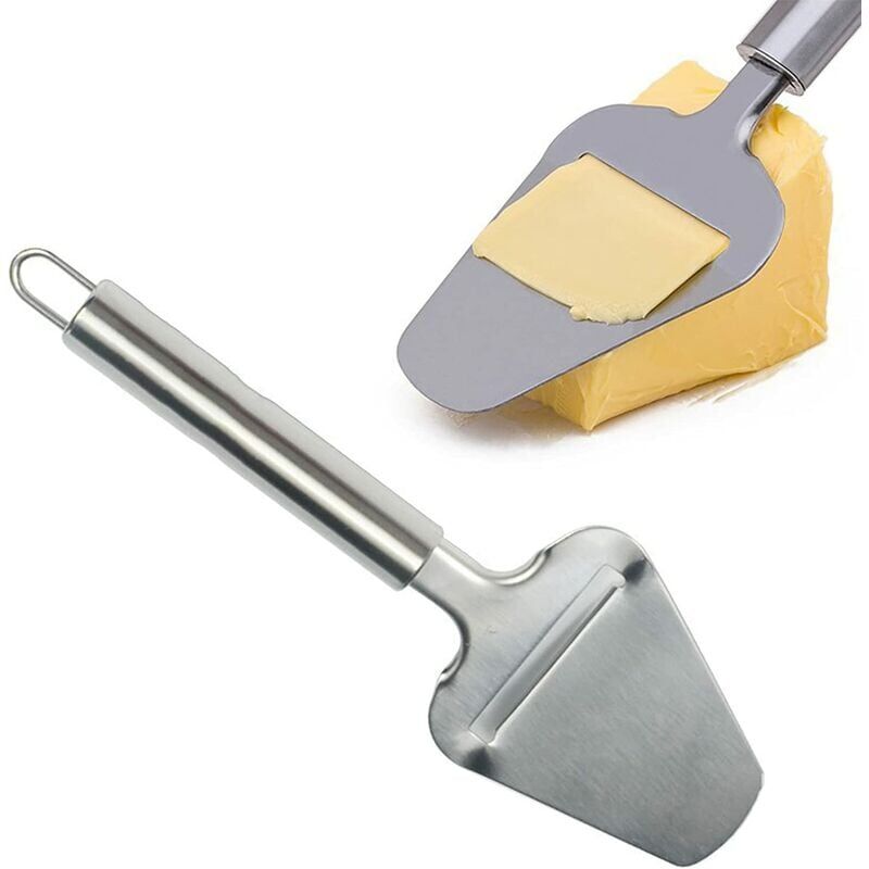 foto del prodotto affettatrice professionale in acciaio inox, coltello da formaggio per formaggi duri e tagliati, trancheese