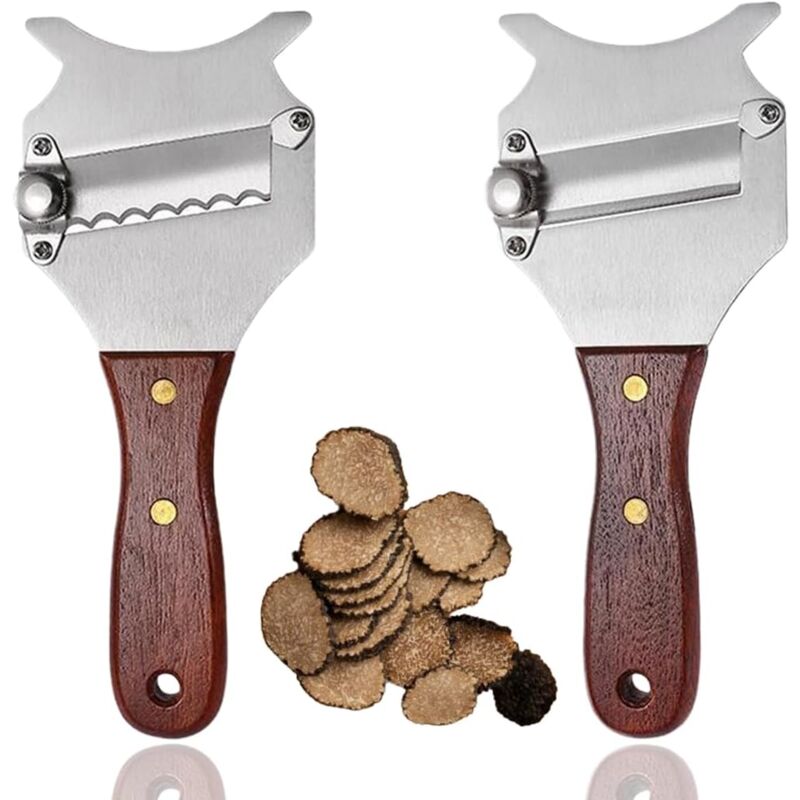 foto del prodotto affettatrice professionale per tartufi, regolabile, con lama in acciaio inox, per formaggio, verdura, frutta, pelapatate, utensili da cucina,