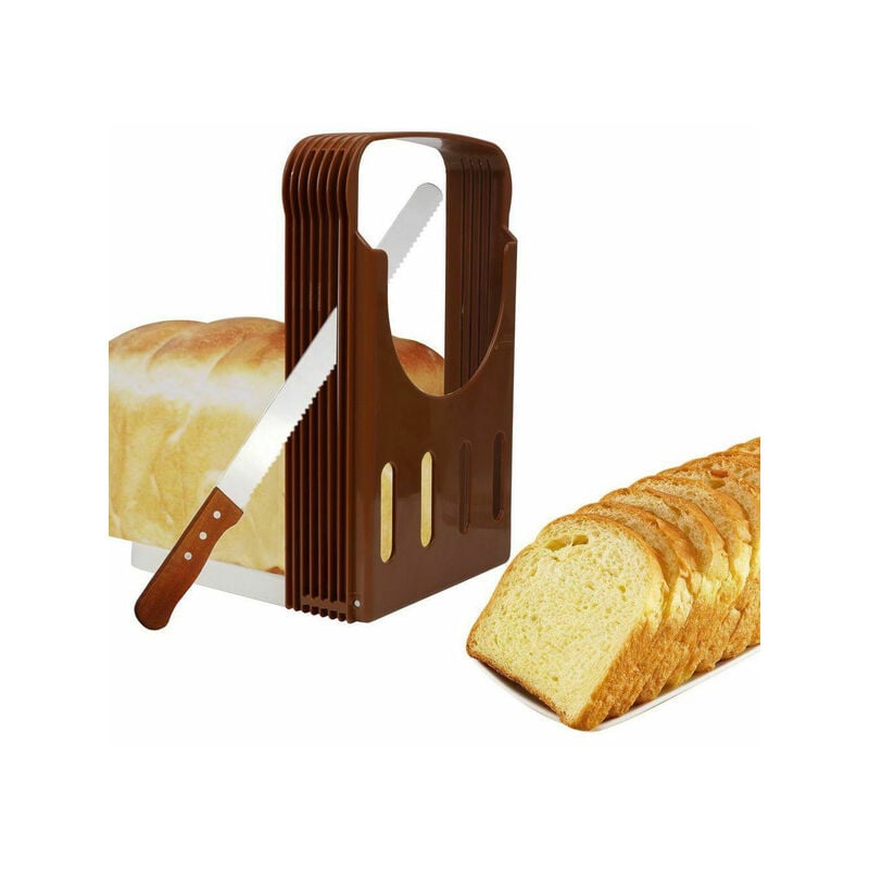 foto del prodotto affettatrici per pane per tagliare panini guida affettatrici per pane bagel e 4 affettatrici per pane in plastica spessa