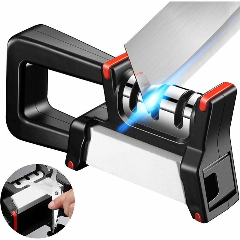 foto del prodotto affilacoltelli, affilacoltelli professionali, affilacoltelli professionali, affilacoltelli da cucina 4 in 1 con base antiscivolo, affilacoltelli