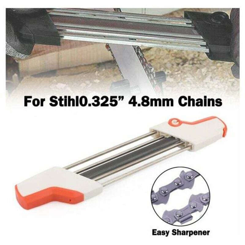 foto del prodotto affilatrice per motosega 2 in 1, affilatura facile, utensili per stihl, lima e misuratore di profondit in un unico strumento ergonomico bianco e