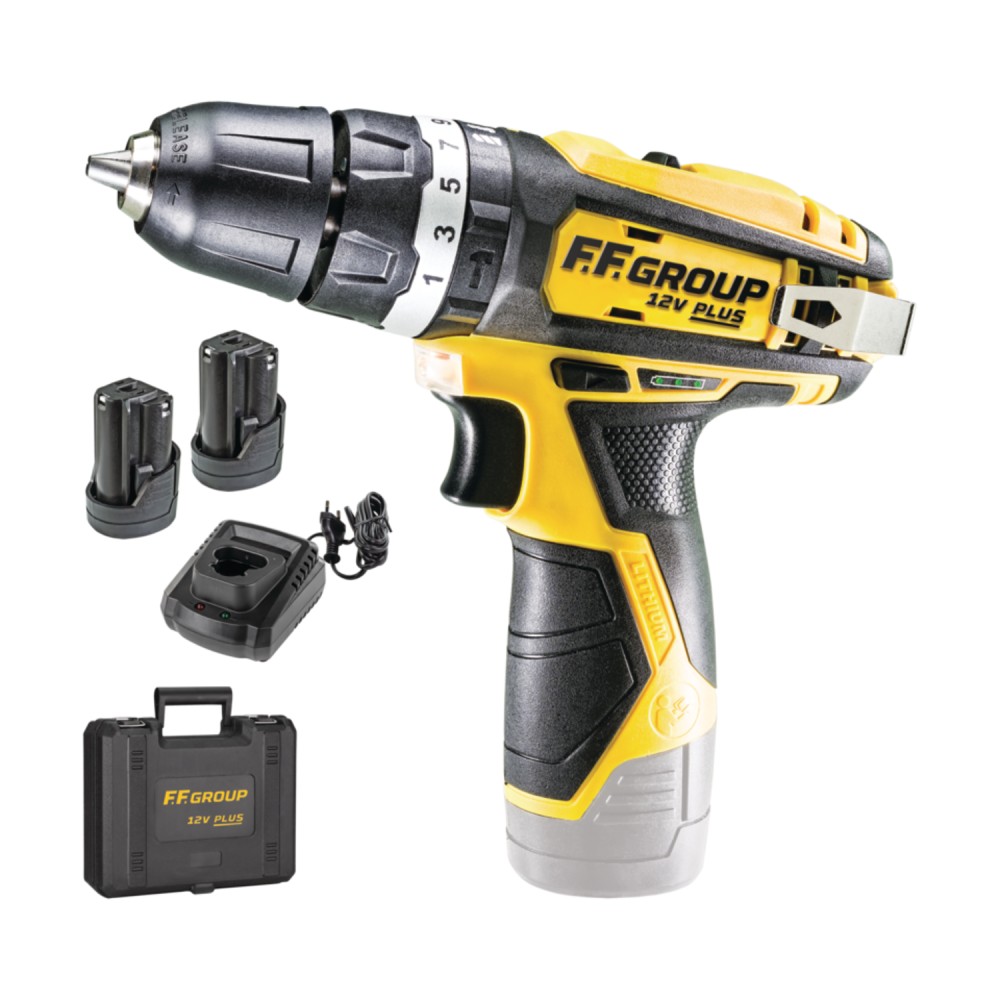 foto del prodotto aflex ff group chd 12v plus trapano avvitatore con percussione a batteria uso semi professionale