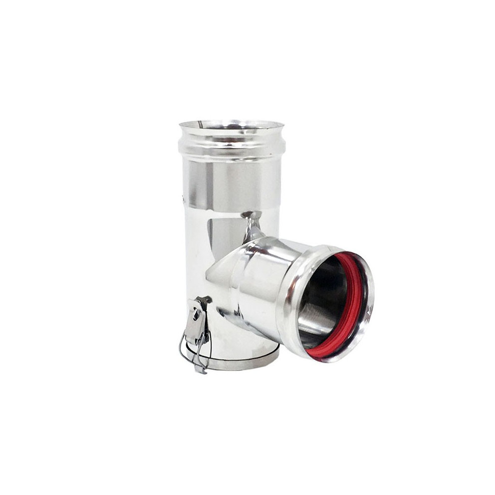 foto del prodotto aflex raccordo a t 90 braga codino f con ispezione bassa, diametro 100mm