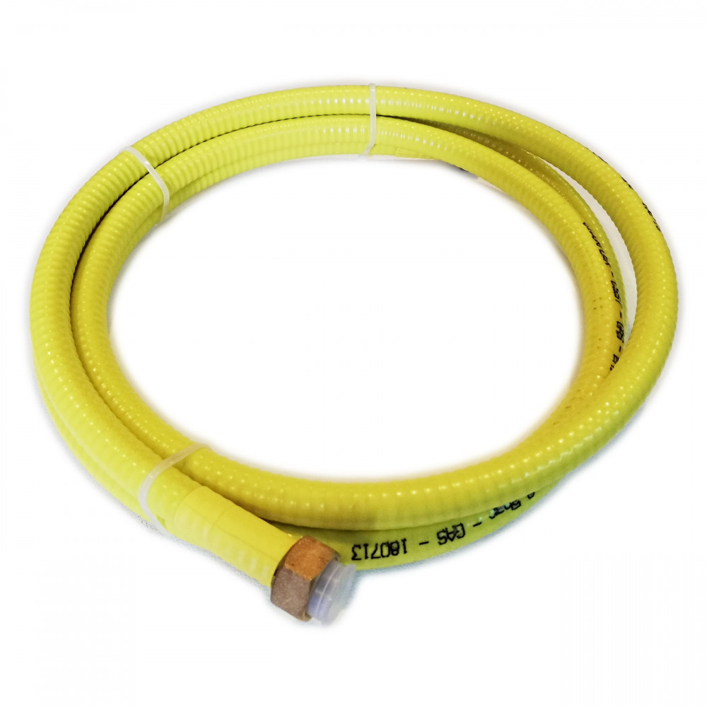 foto del prodotto aflex tubo flessibile gas in acciaio inox per cucina con guaina e staffe, scegli se 300cm uni en 15266 2007