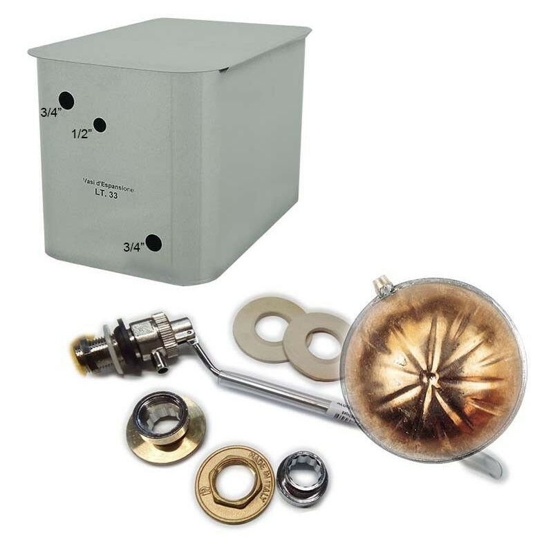 foto del prodotto aflex vaso di espansione inox 33lt kit montaggio vaso espansione