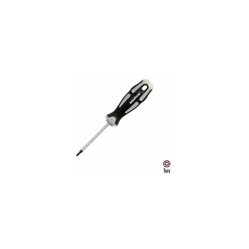 foto del prodotto aft cacciavite torx antimanomissione acciaio s2 manico tpr bimateriale. misura t10 x 5,0 x 75 mm.