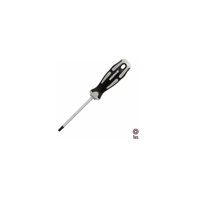 foto del prodotto aft cacciavite torx antimanomissione acciaio s2 manico tpr bimateriale. misura t25 x 6,0 x 100 mm.